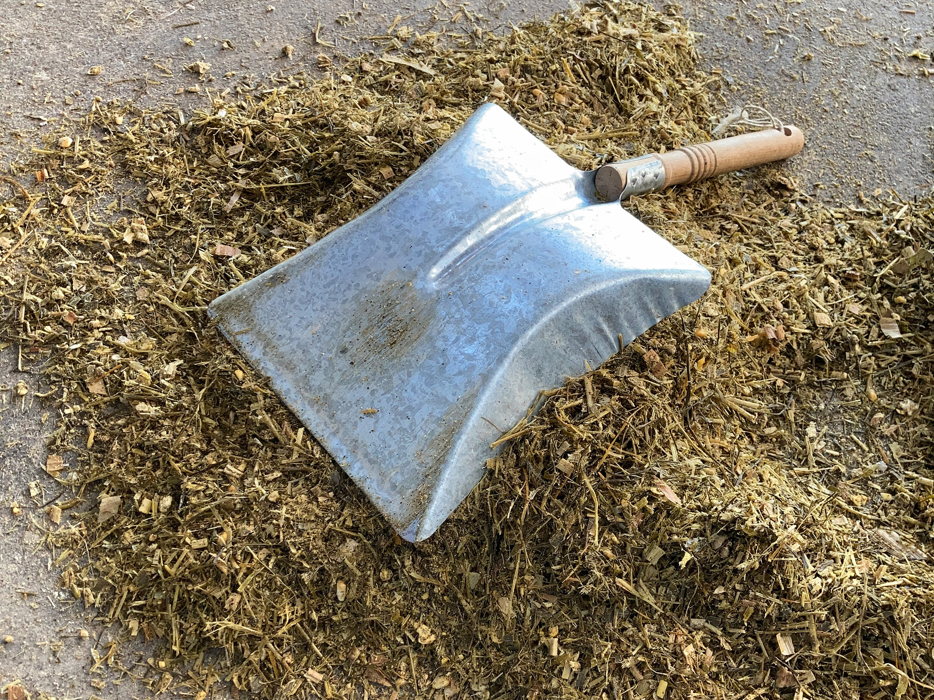 Umgedrehte Schaufel beim Schaufeltest