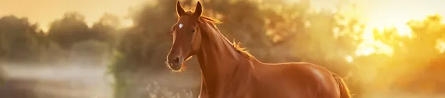 Pferd läuft auf der Weide